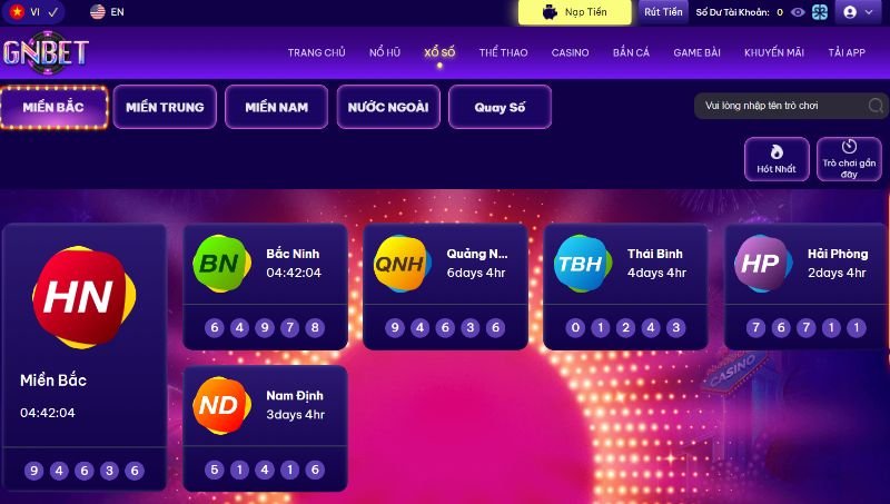Gnbet – Địa chỉ cá cược xổ số, lô đề trực tuyến cao cấp